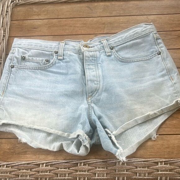 Rag & Bone Light Blue Wash Shorty Denim Shorts 27 - Picture 1 of 9